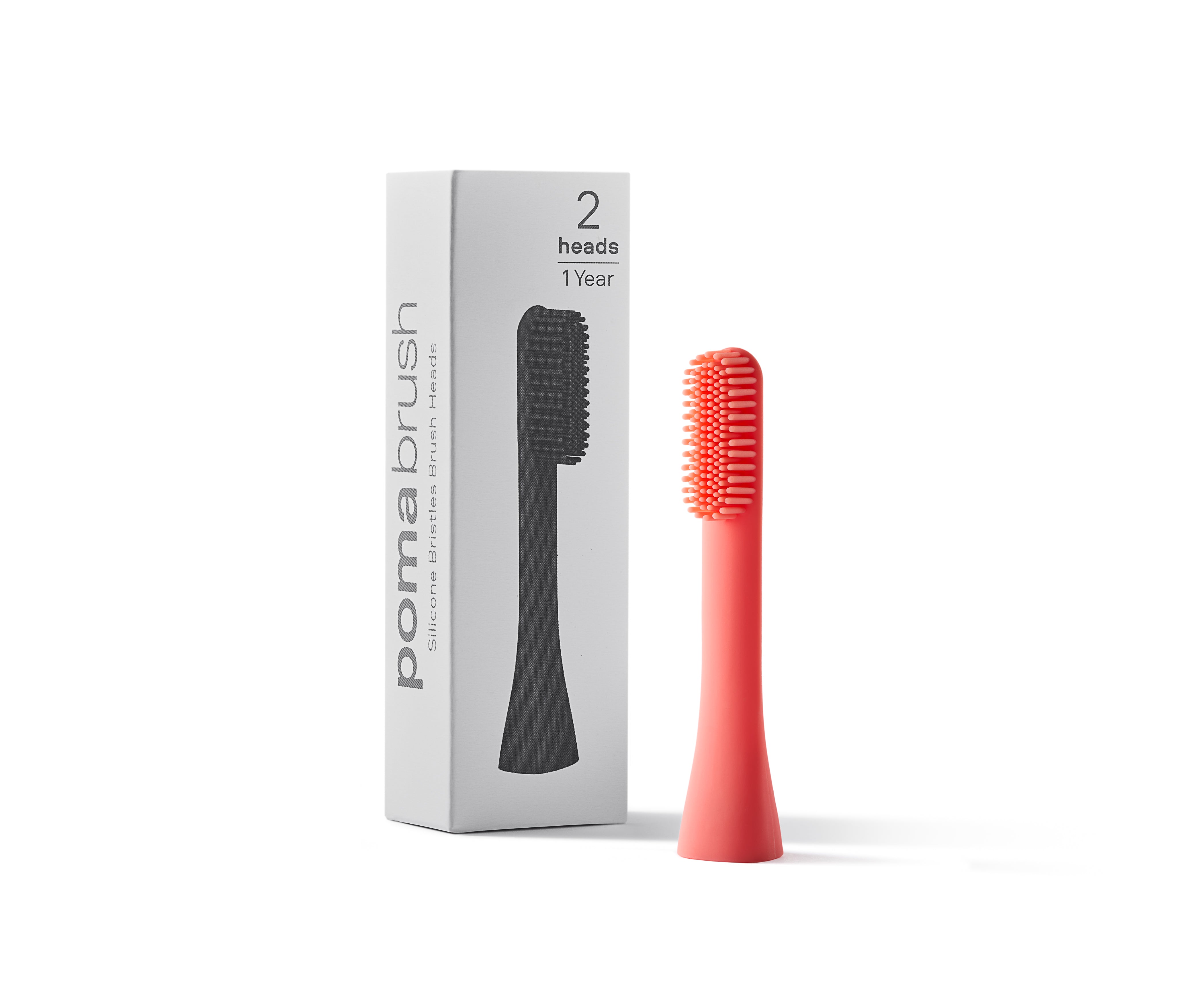 Pomabrush - Pure Silicone Brush Heads - Ocean Coral (Pack of 2)