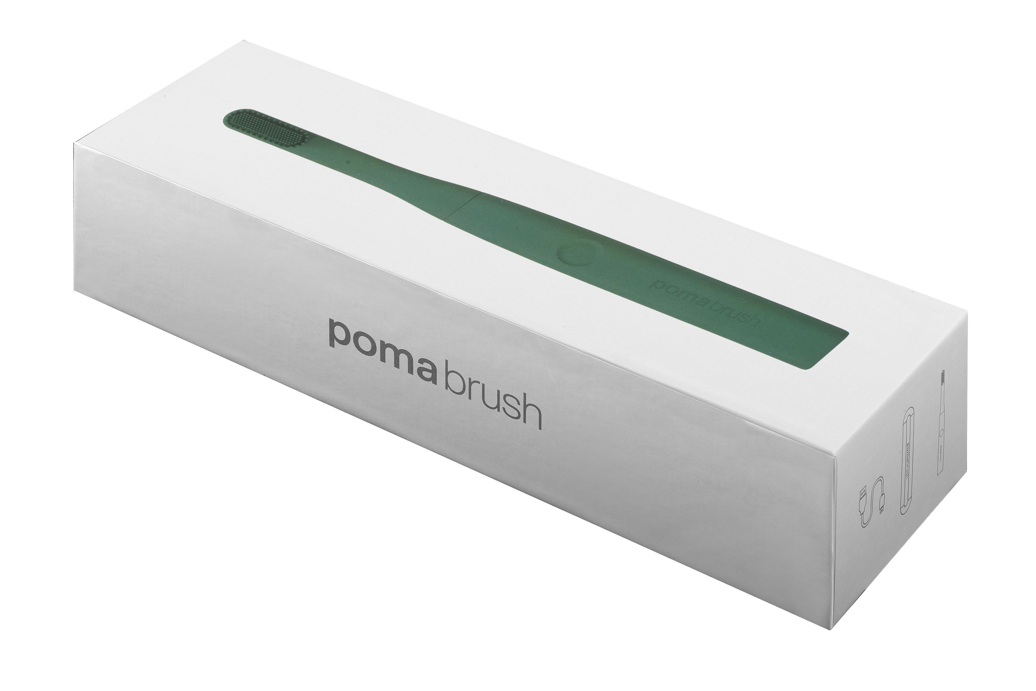 Pomabrush - Sonic Toothbrush Set - Forest Green